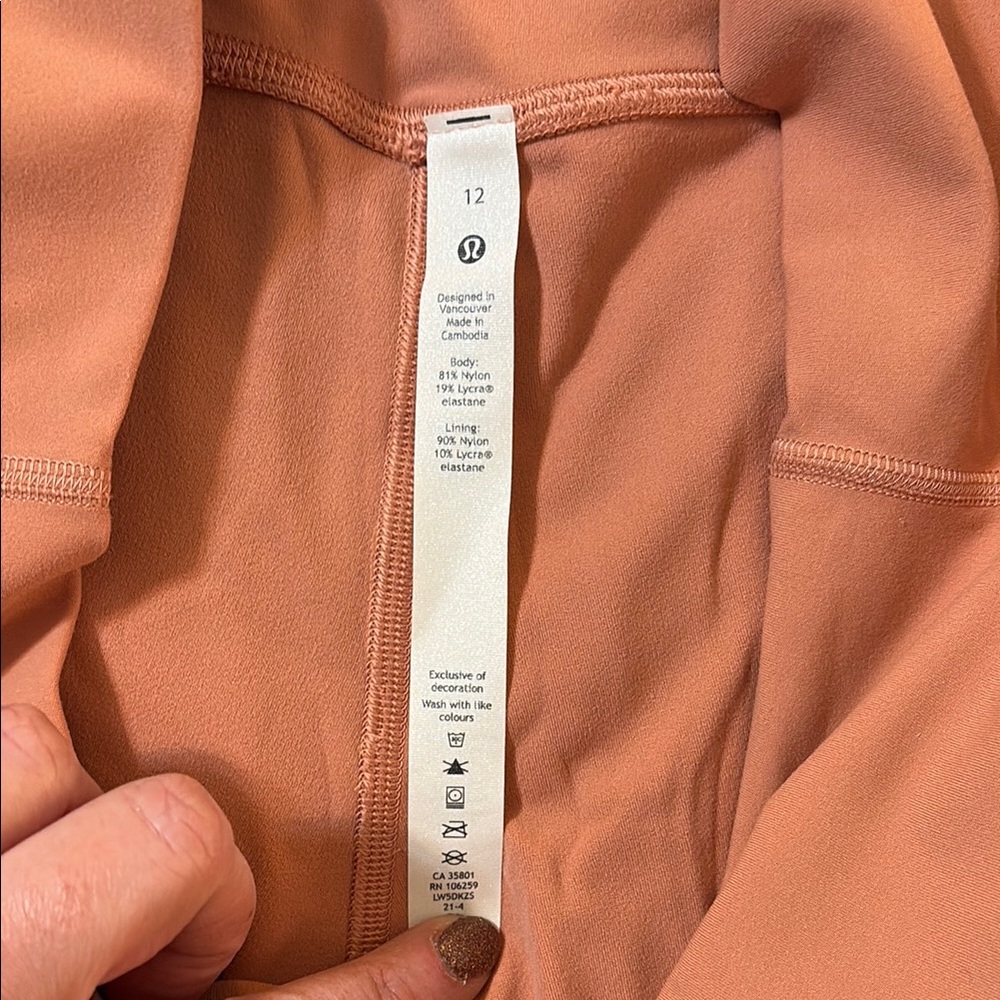 Lululemon Align 25 peach/orange leggings size 12 - Picture 3 of 5